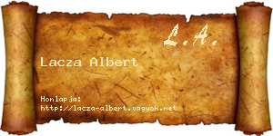 Lacza Albert névjegykártya