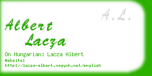 albert lacza business card